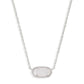 Elisa Necklace Rhodium Iridescent Drusy