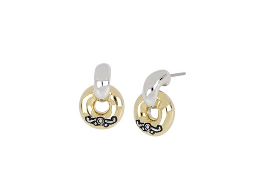 Ciclo D'Amor Petite Two Tone Post Earrings - M5198-A000