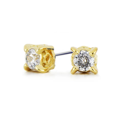 Diamante 1.5 Carat Gold Stud Earrings