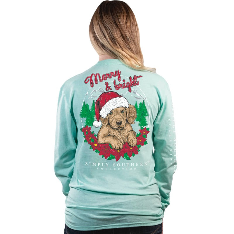 FINAL SALE Merry & Bright Puppy  Long Sleeve -
