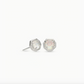 Nola Silver Stud Earrings White Opal Illusion