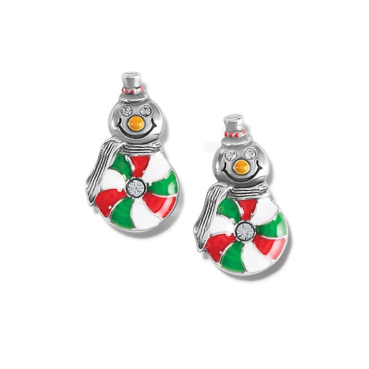 Peppermint Snowman Earrings - JA9312