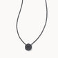 Davie Necklace Gunmetal Black Drusy