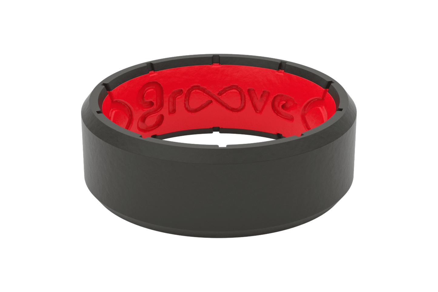 Edge Black/Red Groove Ring - She Chester
