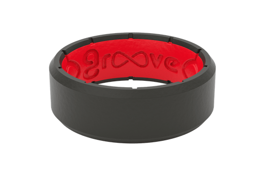 Edge Black/Red Groove Ring - She Chester