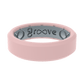 Edge Thin Rose Quartz Groove Ring - She Chester