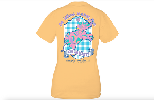 Plaid Elephant Tee -