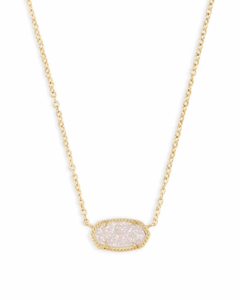 Elisa 20" Necklace Gold Iridescent Drusy - She Chester