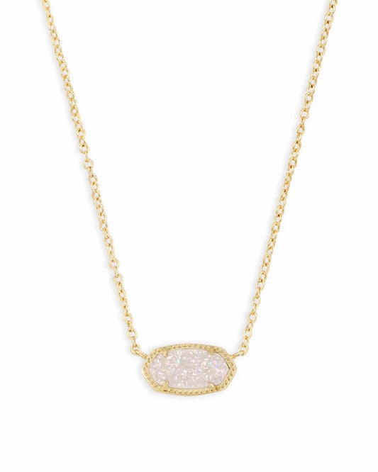 Elisa 20" Necklace Gold Iridescent Drusy - She Chester