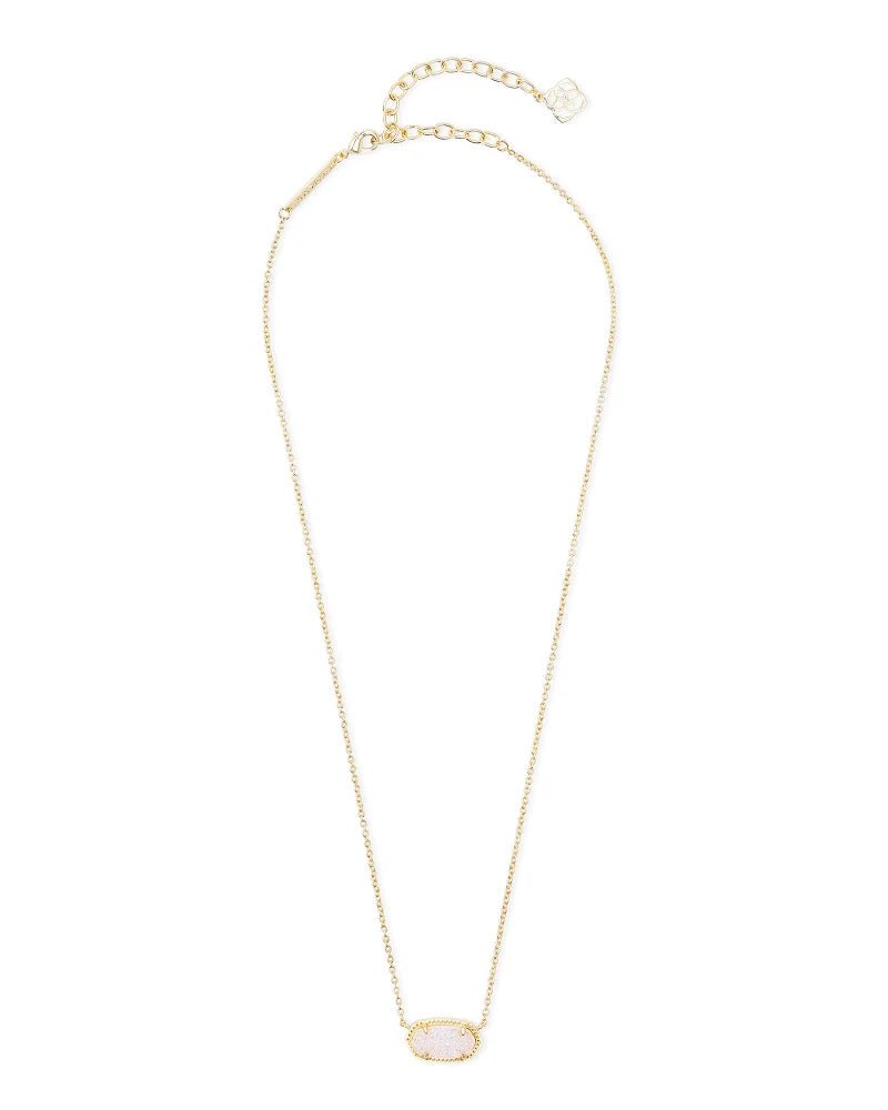 Elisa 20" Necklace Gold Iridescent Drusy - She Chester