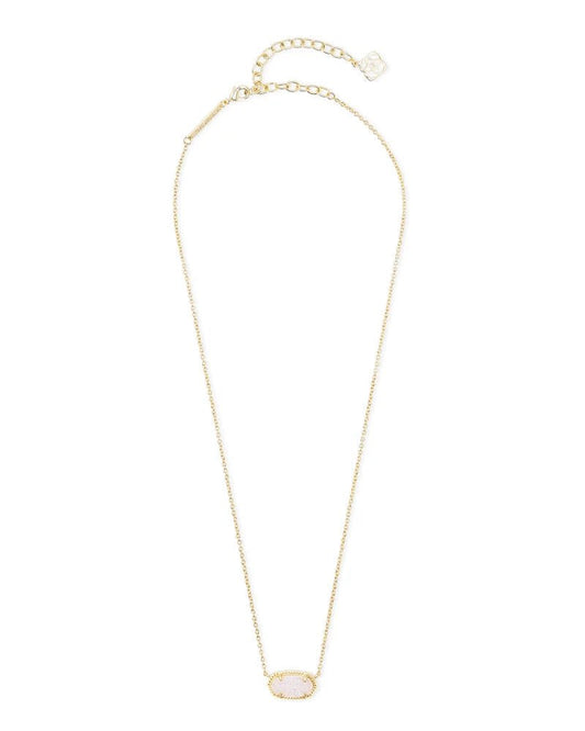 Elisa 20" Necklace Gold Iridescent Drusy - She Chester