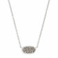 Elisa 20" Rhodium Platinum Drusy Necklace - She Chester