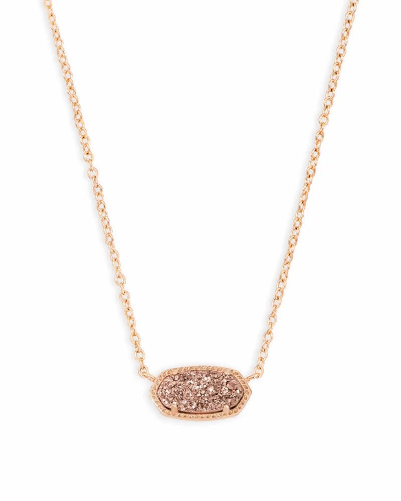 Elisa 20" RSG Rose Gold Drusy Necklace - She Chester