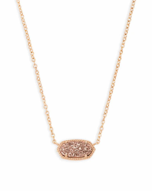 Elisa 20" RSG Rose Gold Drusy Necklace - She Chester