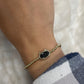 Elisa Cat Stretch Bracelet Gold Black Drusy - She Chester