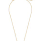 Elisa Gold Black Opaque Glass Necklace - She Chester