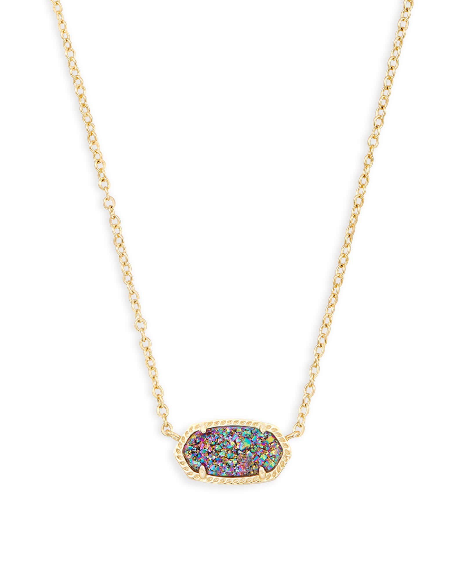 Elisa Gold Multi Drusy Necklace - She Chester