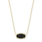 Elisa Gold Pendant Necklace In Black Drusy - She Chester