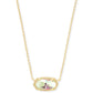Elisa Gold Pendant Necklace In Dichroic Glass - She Chester