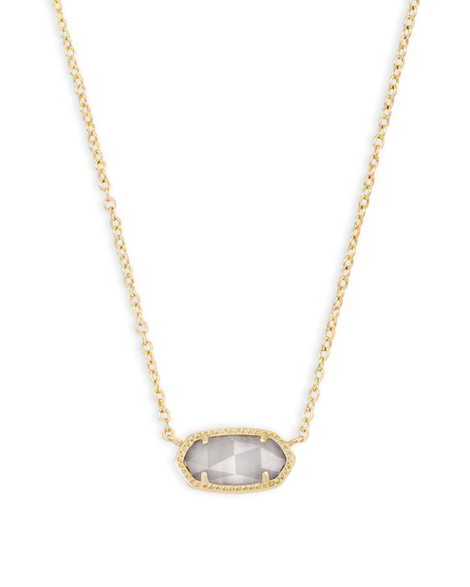 Elisa Gold Slate Cat's Eye Necklace - She Chester