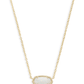 Elisa Gold White Opal Necklace - She Chester