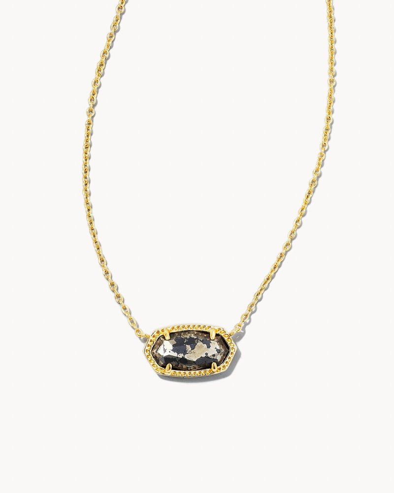 Elisa Necklace Gold Black Pyrite - She Chester