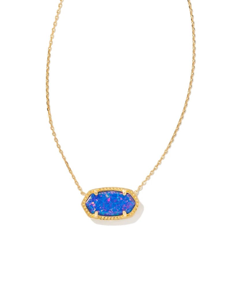 Elisa Necklace Gold Indigo Opal - She Chester