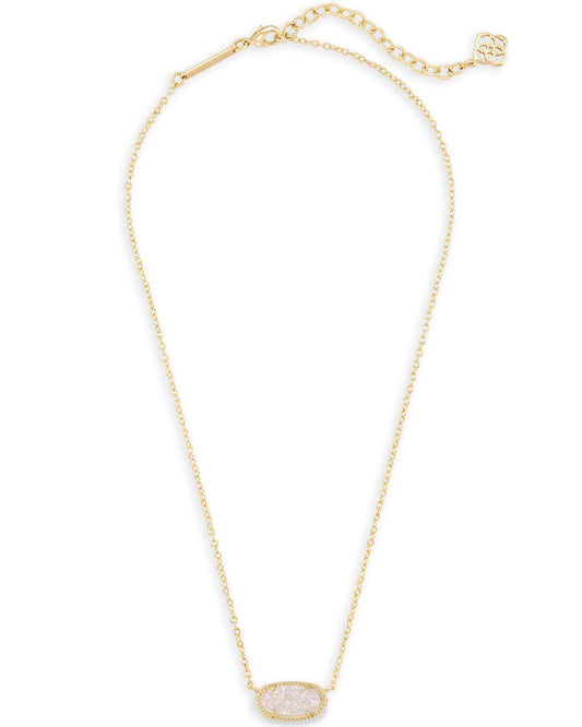 Elisa Necklace Gold Iridescent Drusy - She Chester