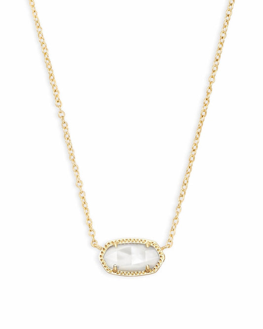 ELISA NECKLACE GOLD IVORY MOTHER OF PEARL - She Chester