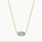 Elisa Necklace Gold Light Blue Illusion - She Chester