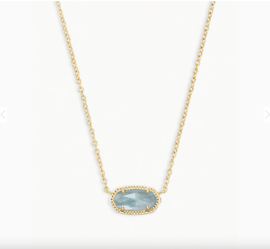 Elisa Necklace Gold Light Blue Illusion - She Chester