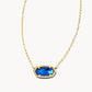 Elisa Necklace Gold Navy Abalone - She Chester
