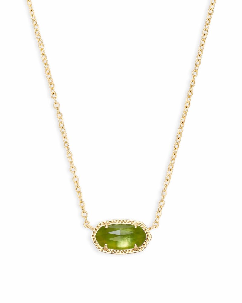 Elisa Necklace Gold Peridot Illusion - She Chester