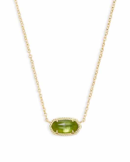 Elisa Necklace Gold Peridot Illusion - She Chester