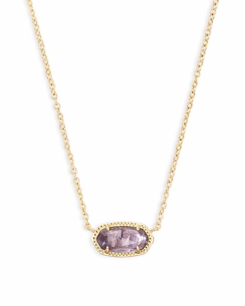ELISA NECKLACE GOLD PURPLE AMETHYST - She Chester