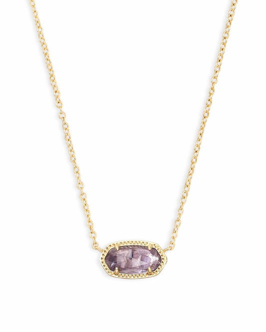 ELISA NECKLACE GOLD PURPLE AMETHYST - She Chester