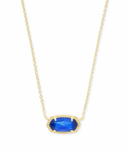 Elisa Necklace Gold/Cobalt Cats Eye - She Chester