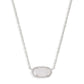 Elisa Necklace Rhodium Iridescent Drusy - She Chester