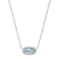 Elisa Necklace Rhodium Light Blue Illusion - She Chester
