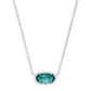 Elisa Necklace Rhodium London Blue Glass - She Chester