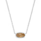 Elisa Necklace Rhodium Orange Citrine Quartz - She Chester