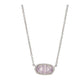 ELISA NECKLACE RHODIUM PURPLE AMETHYST - She Chester