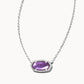 Elisa Necklace Rhodium Purple Mica - She Chester