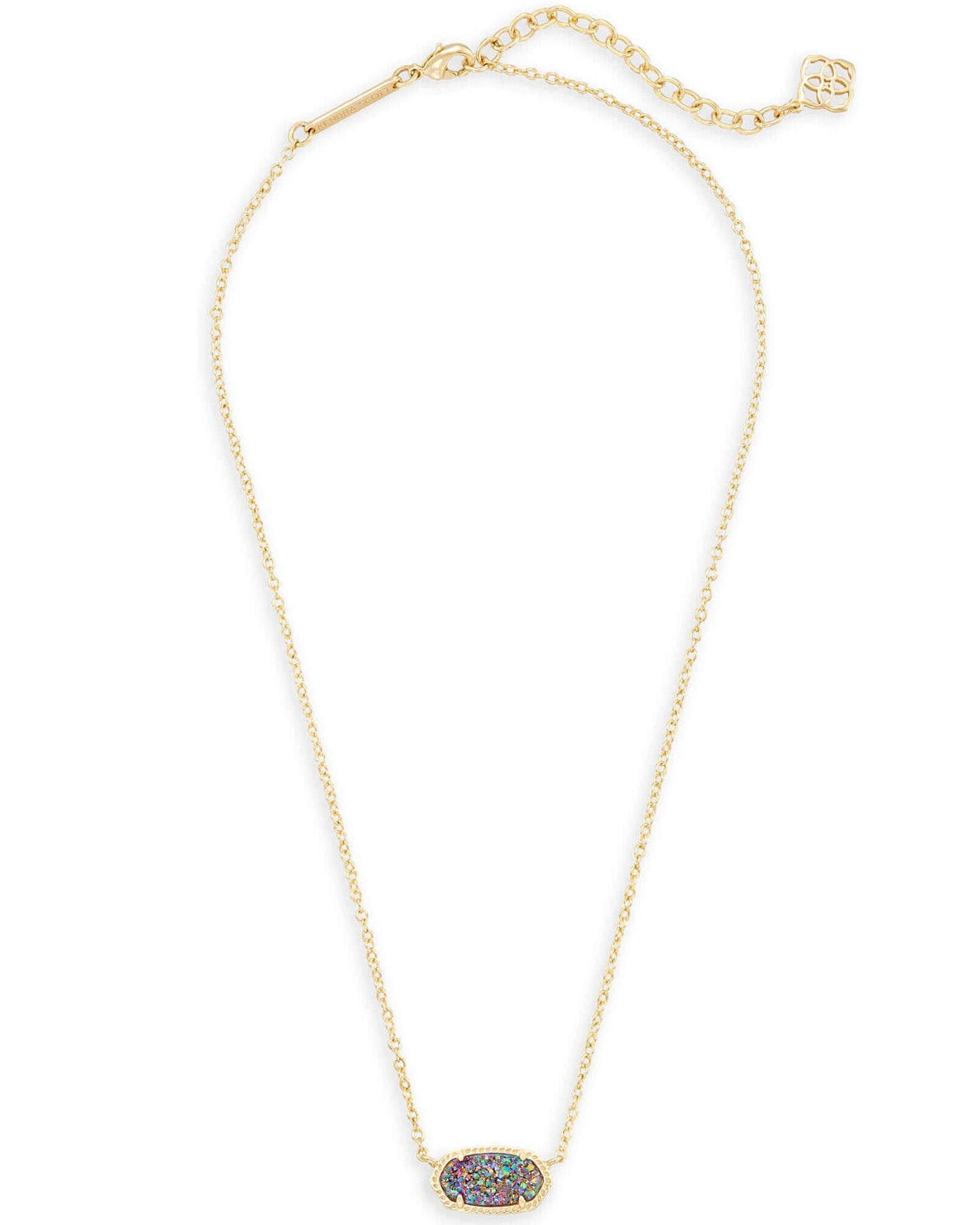 Elisa Pendant Necklace In Multicolor Drusy - She Chester