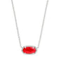 Elisa Rhod/ Silver Red Illusion Necklace - She Chester