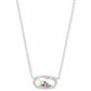 Elisa Rhodium Dichroic Glass Necklace - She Chester