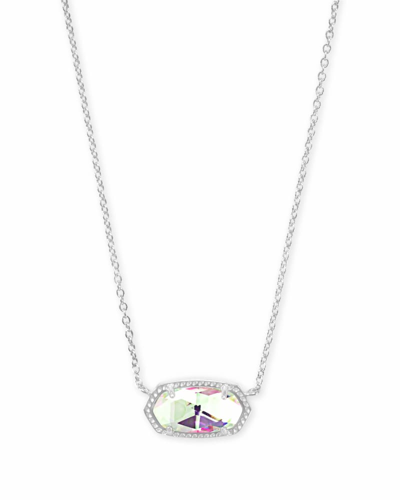 Elisa Rhodium Dichroic Glass Necklace - She Chester