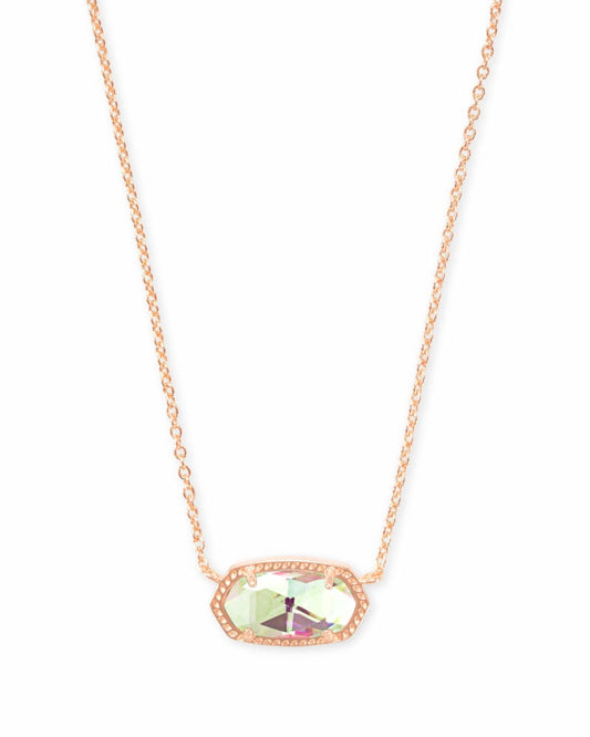 Elisa Rose Gold Dichroic Necklace - She Chester
