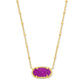 Elisa Satellite Necklace Gold Bright Plum Drusy - She Chester