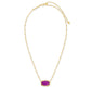 Elisa Satellite Necklace Gold Bright Plum Drusy - She Chester